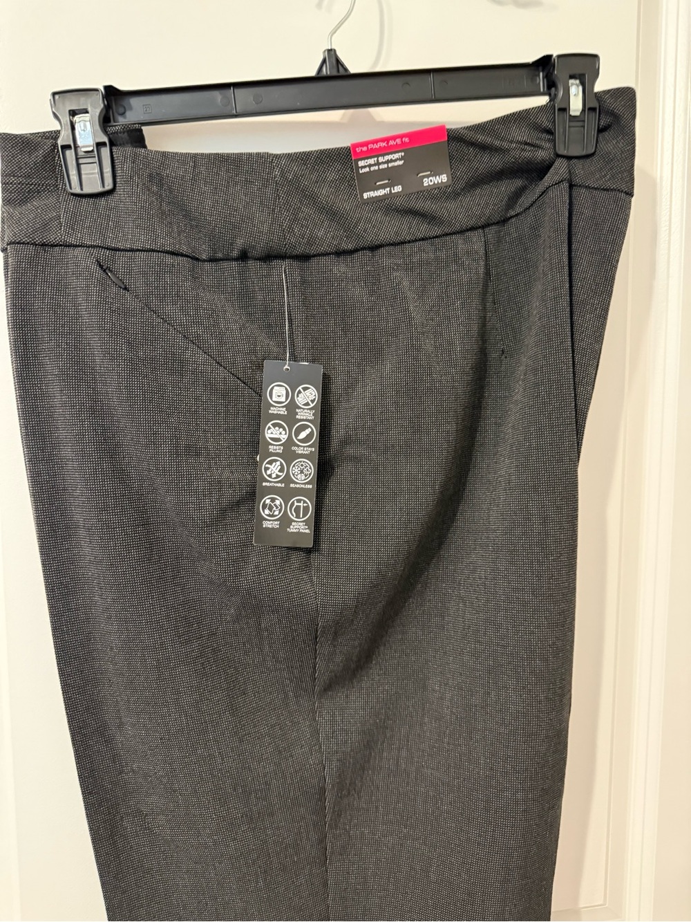Investments Women’s Straight Dress Pants - Charcoal Black